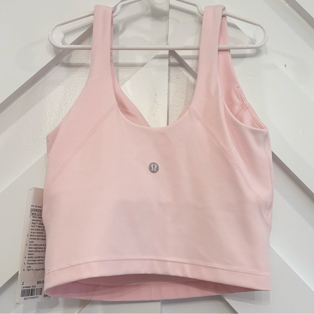 NWT Lululemon Align Tank Top Size 2 C/D Cup In Strawberry Milkshake